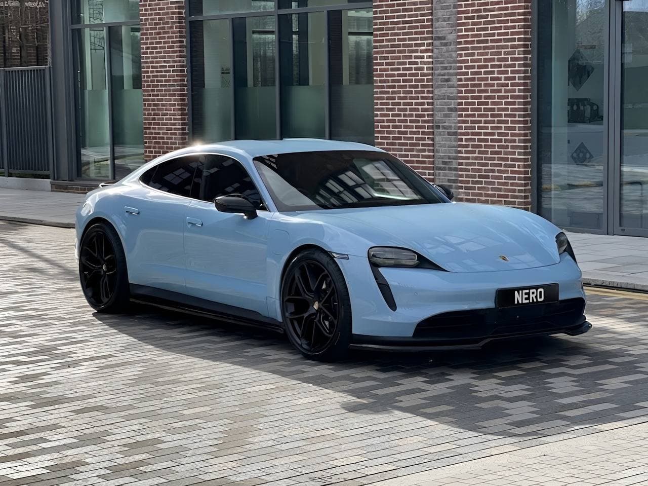Tiffany Blue Porsche Taycan - Image 1
