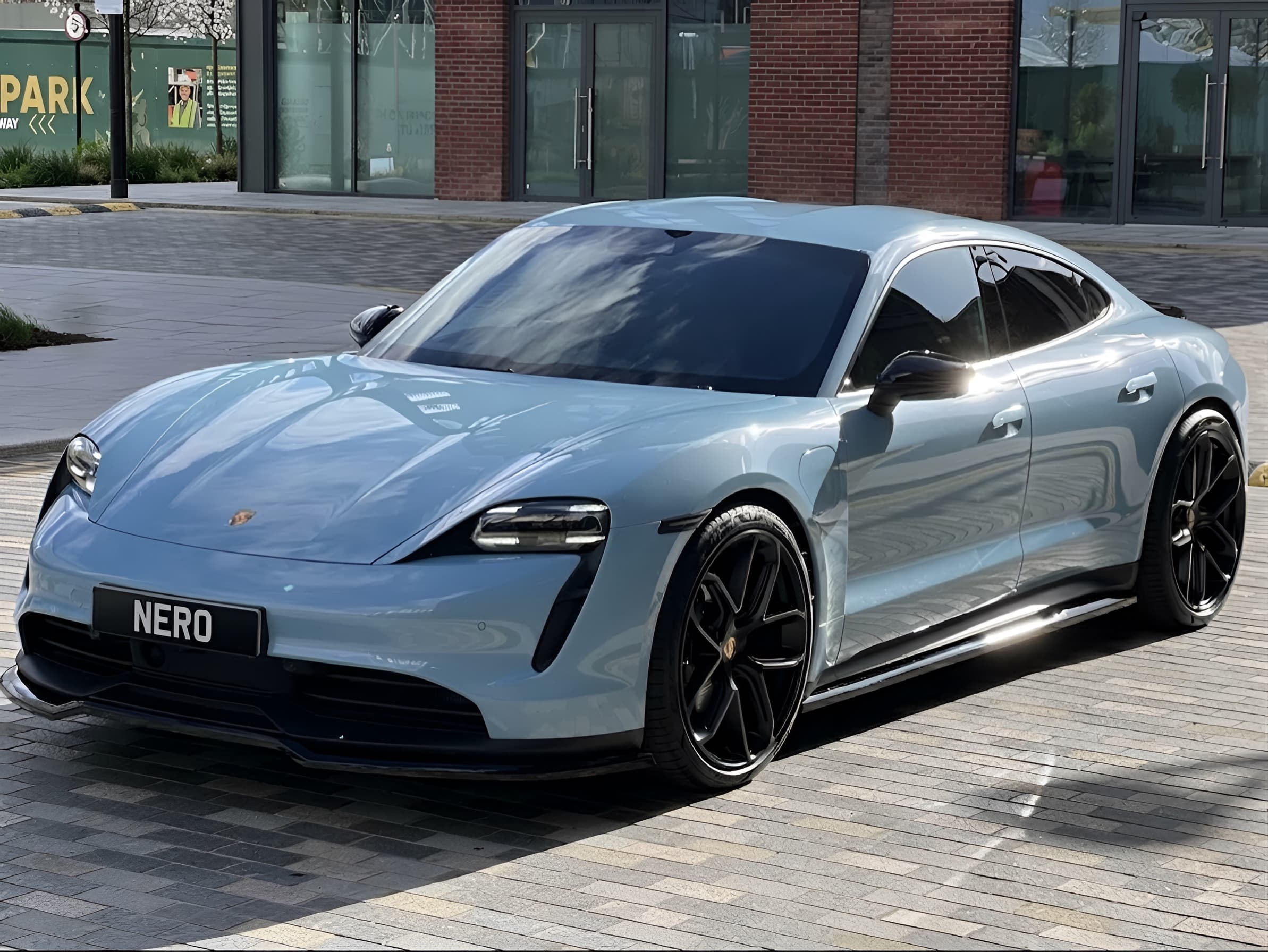 Tiffany Blue Porsche Taycan - Image 5